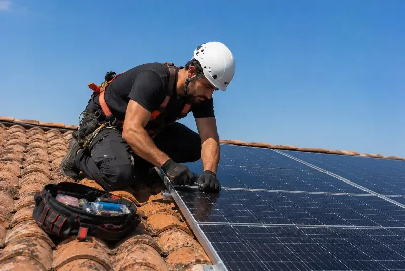 Maintenance et monitoring de panneaux solaires à Sainte-Valière